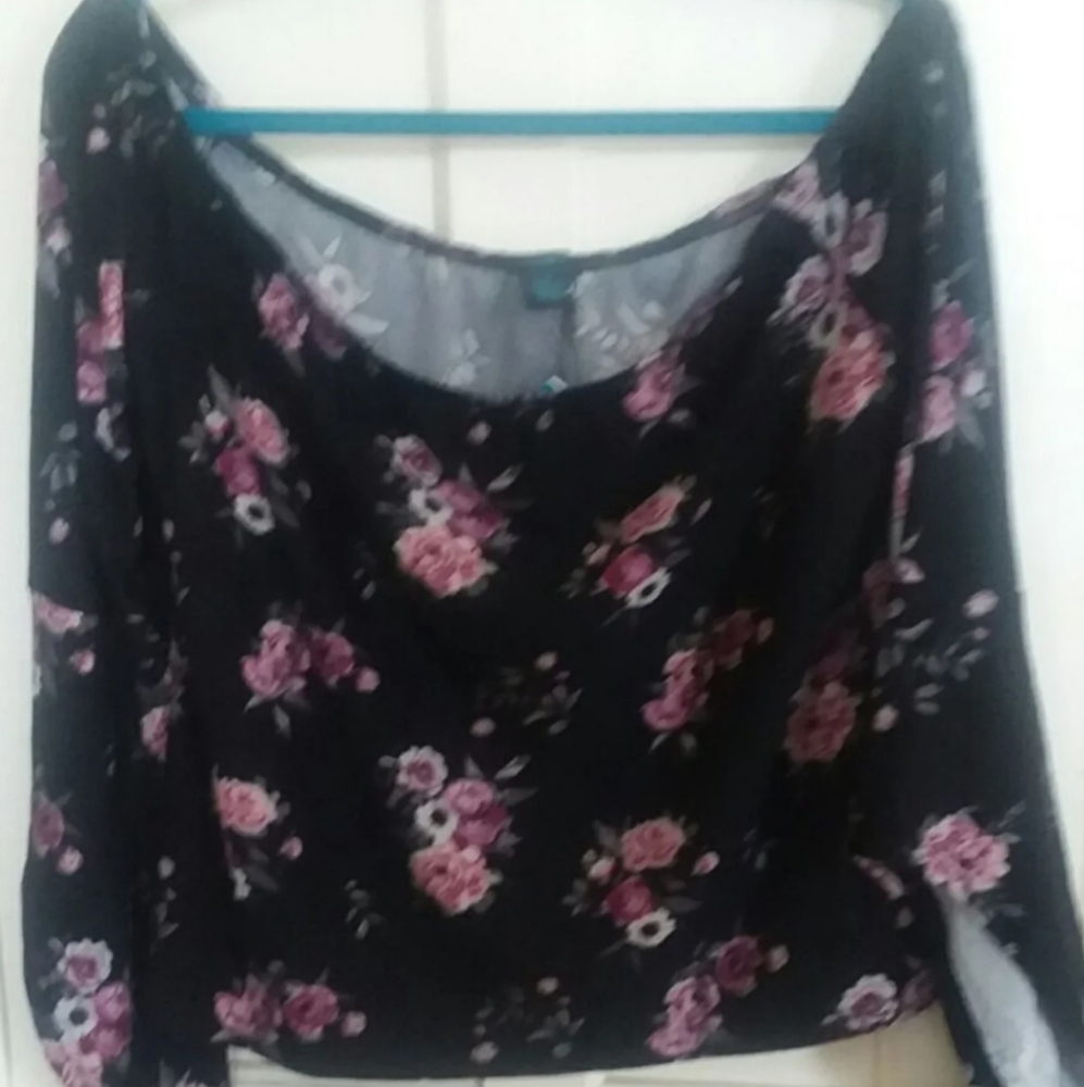 Women's 2xl On/off Black Top